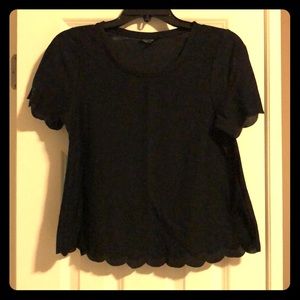 TOPSHOP Black Cropped Tee